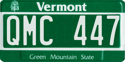 VT license plate QMC447