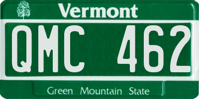VT license plate QMC462