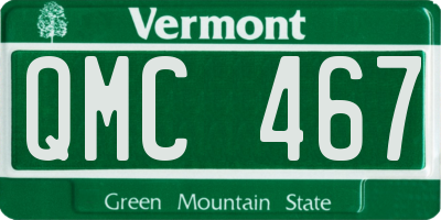 VT license plate QMC467