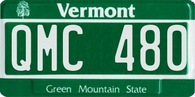 VT license plate QMC480