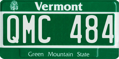 VT license plate QMC484