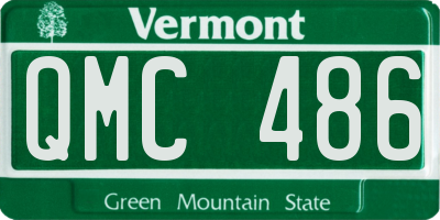 VT license plate QMC486