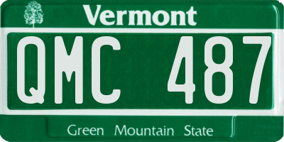 VT license plate QMC487