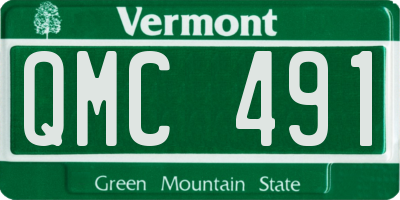 VT license plate QMC491
