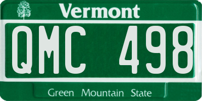 VT license plate QMC498