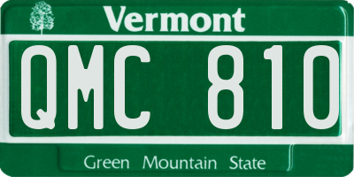 VT license plate QMC810