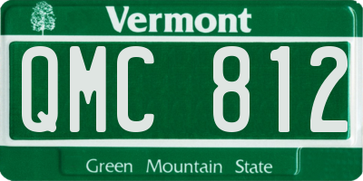 VT license plate QMC812