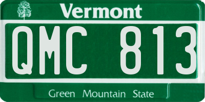 VT license plate QMC813
