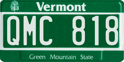 VT license plate QMC818