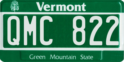 VT license plate QMC822