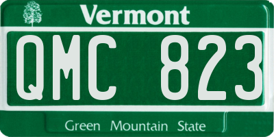 VT license plate QMC823