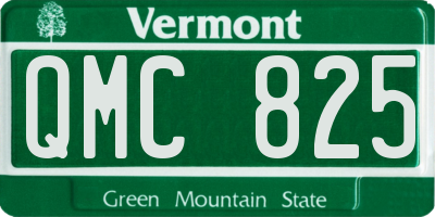 VT license plate QMC825