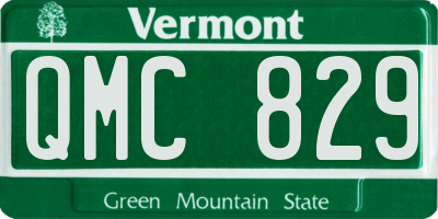 VT license plate QMC829