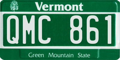 VT license plate QMC861