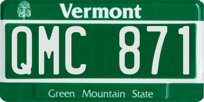 VT license plate QMC871