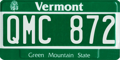 VT license plate QMC872