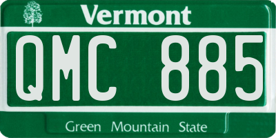 VT license plate QMC885