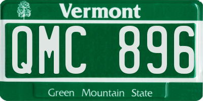 VT license plate QMC896