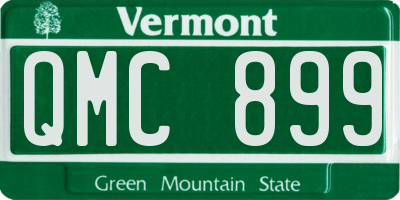 VT license plate QMC899