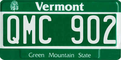 VT license plate QMC902