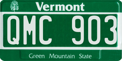 VT license plate QMC903