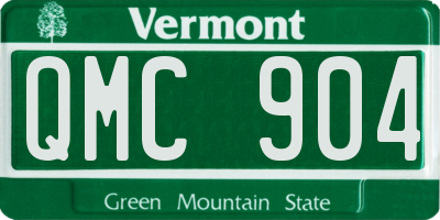VT license plate QMC904