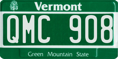 VT license plate QMC908