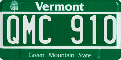 VT license plate QMC910