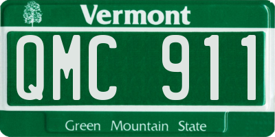 VT license plate QMC911