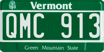 VT license plate QMC913