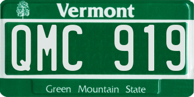 VT license plate QMC919