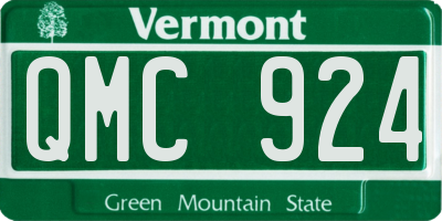 VT license plate QMC924