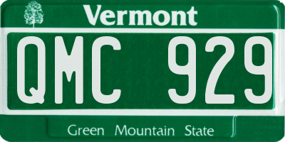VT license plate QMC929