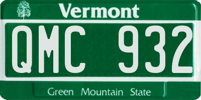 VT license plate QMC932