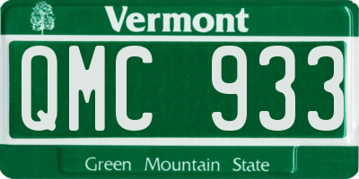 VT license plate QMC933