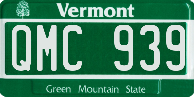 VT license plate QMC939