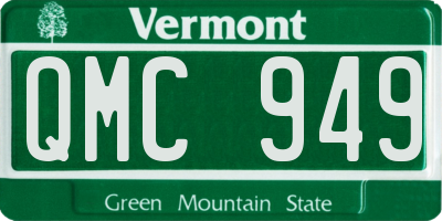 VT license plate QMC949