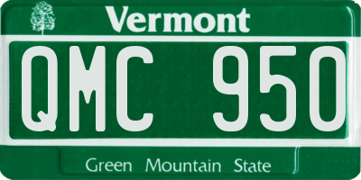 VT license plate QMC950