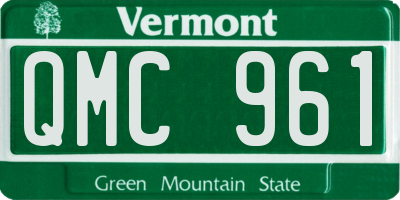 VT license plate QMC961