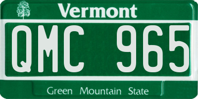 VT license plate QMC965