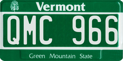 VT license plate QMC966