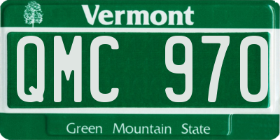 VT license plate QMC970