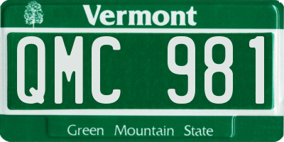 VT license plate QMC981