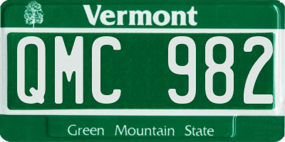 VT license plate QMC982