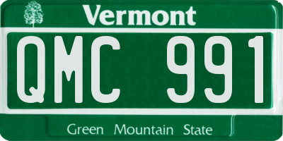VT license plate QMC991