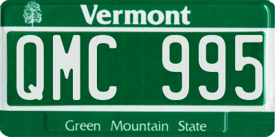 VT license plate QMC995