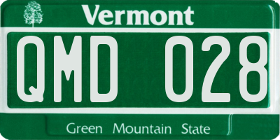 VT license plate QMD028