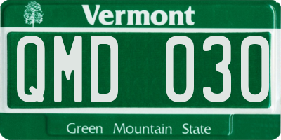 VT license plate QMD030