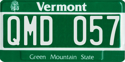 VT license plate QMD057