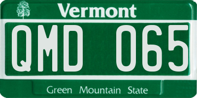 VT license plate QMD065